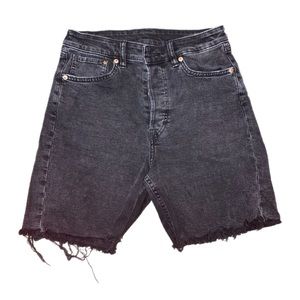 Black & denim shorts women size 6